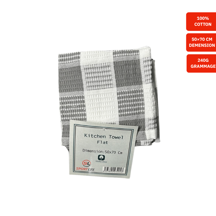 serviette plate k Gris blanc
